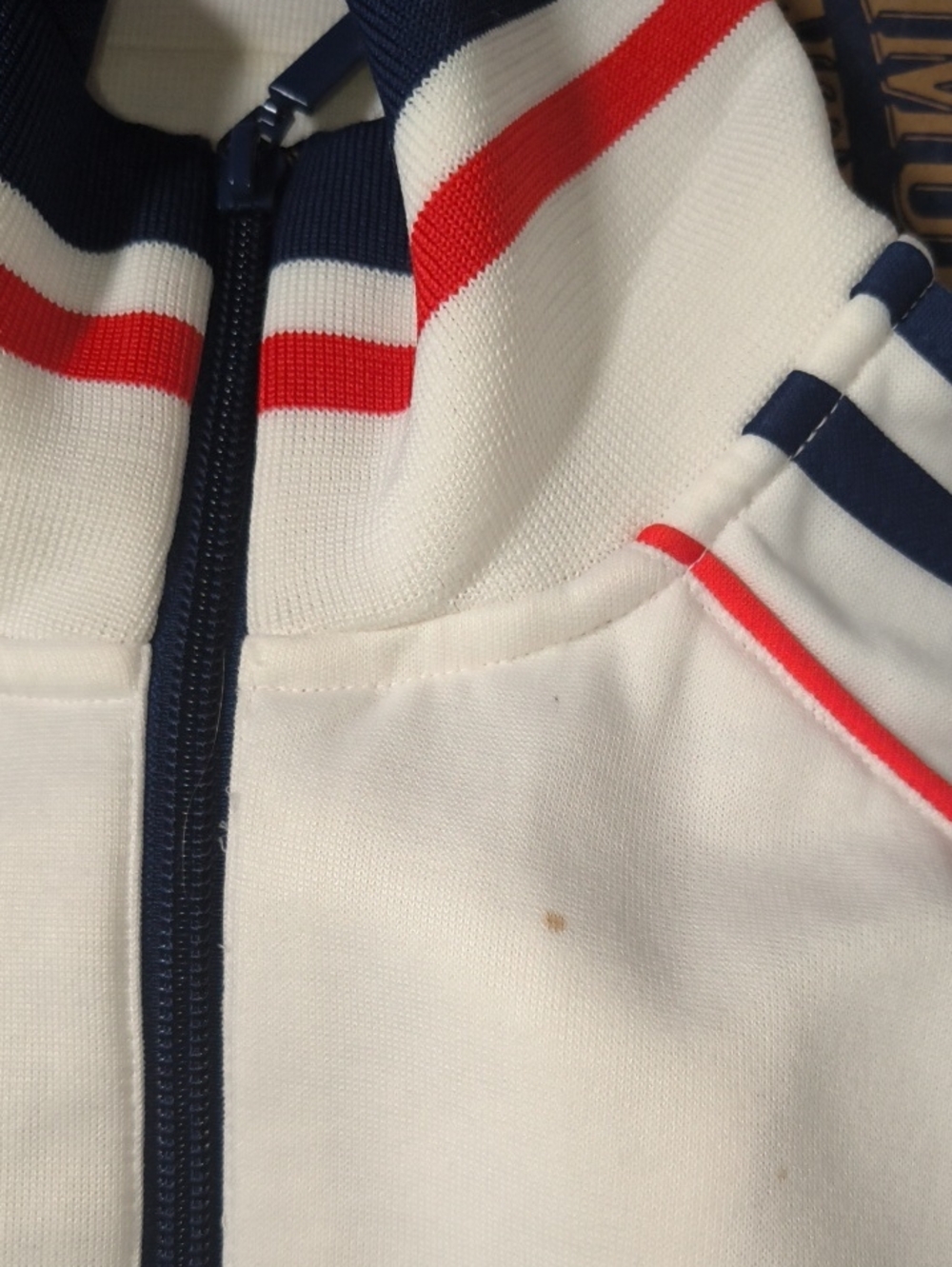 Vtg Adidas Team USA Track Jacket Full Zip Striped Pocket Athletic White+ Joggers - Picture 13 of 16